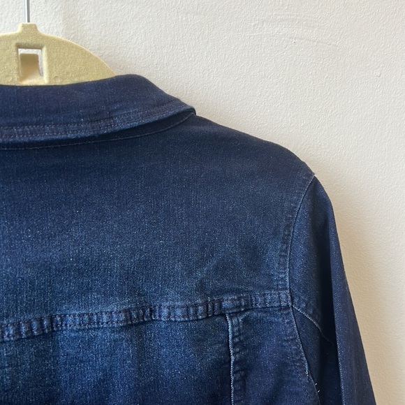 DG2 by Diane Gilman Classic Stretch Signature Denim Jacket Size Large - Picture 8 of 12
